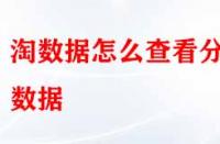 淘寶數(shù)據(jù)怎么查看分析？