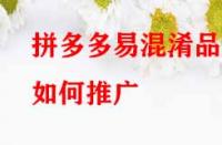拼多多易混淆品牌如何推廣？
