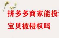 拼多多商家能投訴寶貝被侵權(quán)嗎？