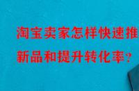 淘寶賣家怎樣快速推廣新品和提升轉(zhuǎn)化率？