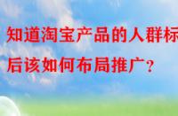 知道淘寶產(chǎn)品的人群標(biāo)簽后該如何布局推廣？