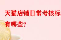 天貓店鋪日?？己藰?biāo)準(zhǔn)有哪些？